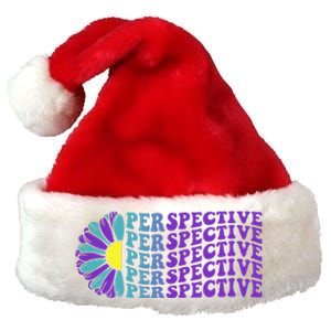 Perspective Suicide Prevention Awareness Sunflower Premium Christmas Santa Hat