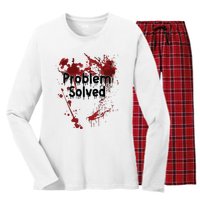 Problem Solved Women's Long Sleeve Flannel Pajama Set 