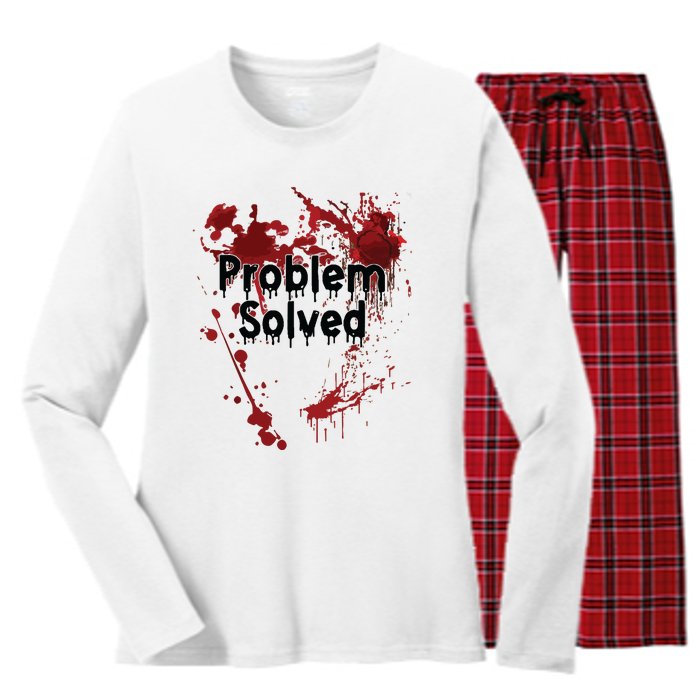 Problem Solved Women's Long Sleeve Flannel Pajama Set 