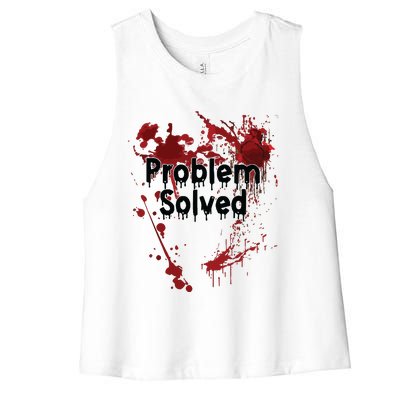 Problem Solved Women's Racerback Cropped Tank