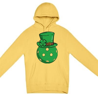 Pickleball St Patricks Day Lucky Pickleball Player Premium Premium Pullover Hoodie