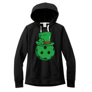 Pickleball St Patricks Day Lucky Pickleball Player Premium Women's Fleece Hoodie