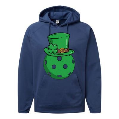 Pickleball St Patricks Day Lucky Pickleball Player Premium Performance Fleece Hoodie