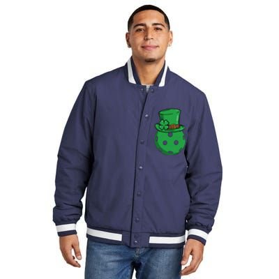 Pickleball St Patricks Day Lucky Pickleball Player Premium Insulated Varsity Jacket