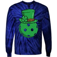 Pickleball St Patricks Day Lucky Pickleball Player Premium Tie-Dye Long Sleeve Shirt