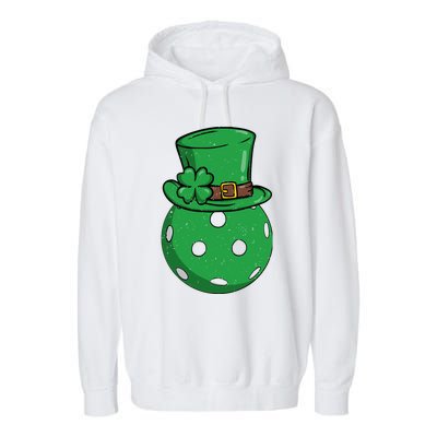 Pickleball St Patricks Day Lucky Pickleball Player Premium Garment-Dyed Fleece Hoodie