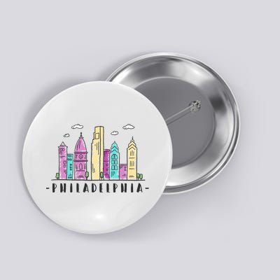 Philadelphia Skyline Pennsylvania Souvenir Gift Button