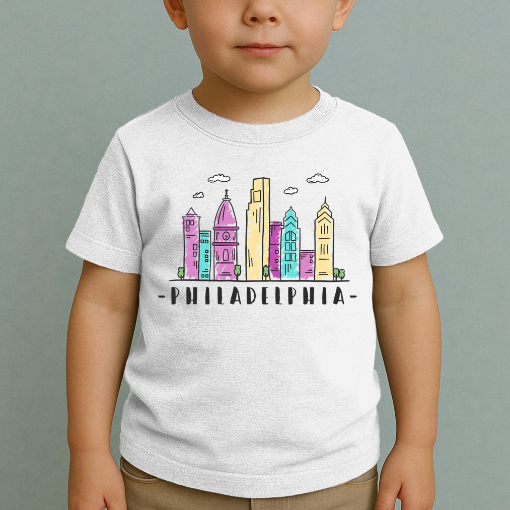 Philadelphia Skyline Pennsylvania Souvenir Gift Toddler T-Shirt