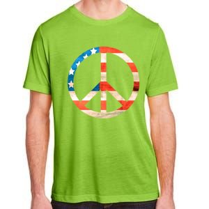 Peace Sign Peace Love America Give Peace A Chance Great Gift Adult ChromaSoft Performance T-Shirt