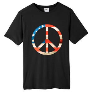 Peace Sign Peace Love America Give Peace A Chance Great Gift Tall Fusion ChromaSoft Performance T-Shirt