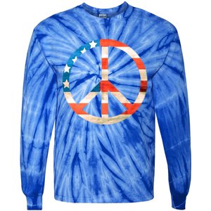 Peace Sign Peace Love America Give Peace A Chance Great Gift Tie-Dye Long Sleeve Shirt