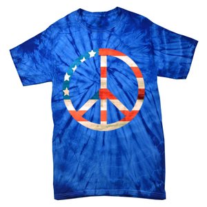 Peace Sign Peace Love America Give Peace A Chance Great Gift Tie-Dye T-Shirt