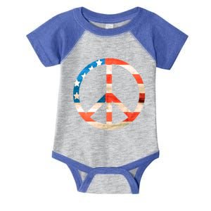 Peace Sign Peace Love America Give Peace A Chance Great Gift Infant Baby Jersey Bodysuit