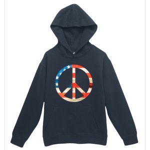 Peace Sign Peace Love America Give Peace A Chance Great Gift Urban Pullover Hoodie