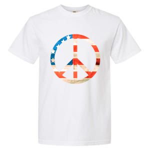 Peace Sign Peace Love America Give Peace A Chance Great Gift Garment-Dyed Heavyweight T-Shirt