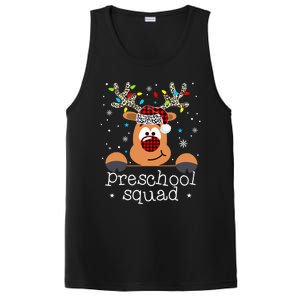 Preschool Squad Plaid Reindeer Santa Hat Teacher Christmas PosiCharge Competitor Tank