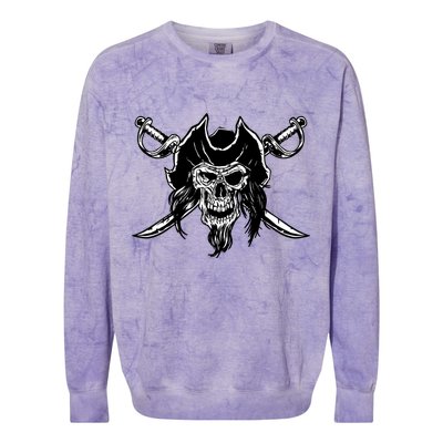 Pirate Skull Colorblast Crewneck Sweatshirt