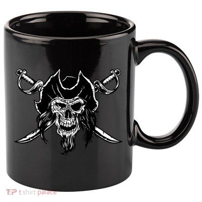 Pirate Skull 11oz C Handle Ceramic Mug