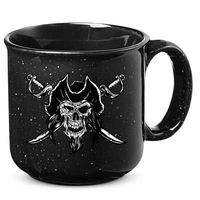 Pirate Skull 15oz Campfire Ceramic Mug