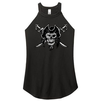 Pirate Skull Women’s Perfect Tri Rocker Tank