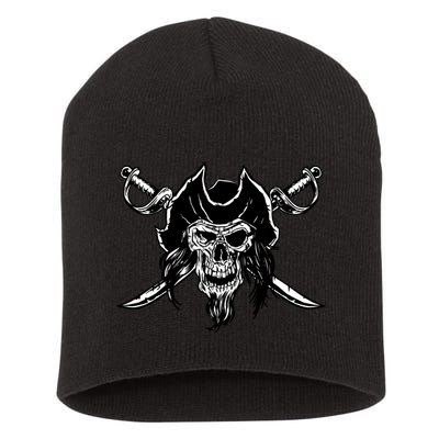 Pirate Skull Short Acrylic Beanie