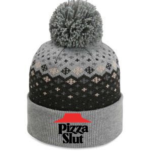 Pizza Slut Pizza Lover The Baniff Cuffed Pom Beanie