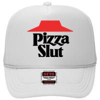 Pizza Slut Pizza Lover High Crown Mesh Back Trucker Hat