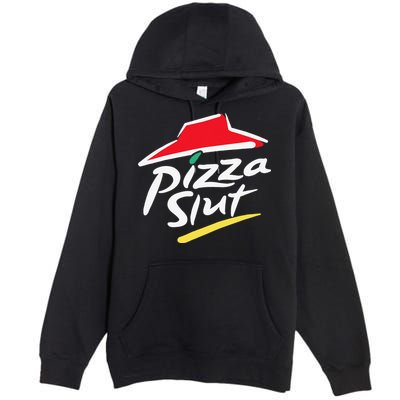 Pizza Slut Pepperoni Cheese Slice Premium Pullover Hoodie