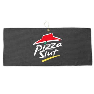 Pizza Slut Pepperoni Cheese Slice Large Microfiber Waffle Golf Towel