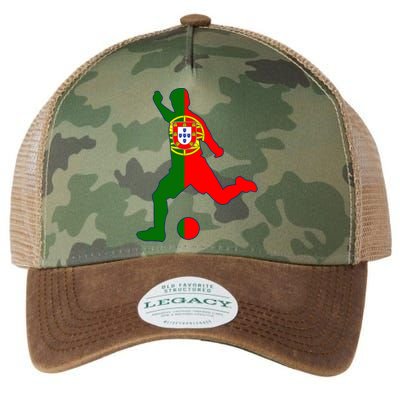 Portugal Soccer Player Portuguese Flag Football Legacy Tie Dye Trucker Hat