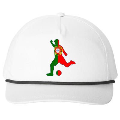 Portugal Soccer Player Portuguese Flag Football Snapback Five-Panel Rope Hat