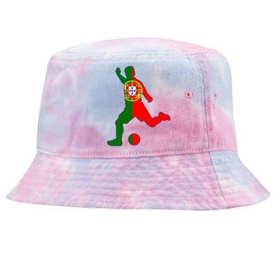 Portugal Soccer Player Portuguese Flag Football Tie-Dyed Bucket Hat