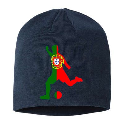 Portugal Soccer Player Portuguese Flag Football Sustainable Beanie