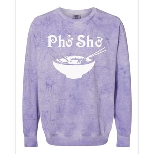 Pho Sho Present Foodie Soup Vietnamese Viet Asian Food Bow Colorblast Crewneck Sweatshirt