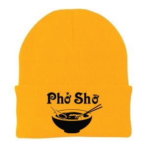 Pho Sho Present Foodie Soup Vietnamese Viet Asian Food Bow Knit Cap Winter Beanie