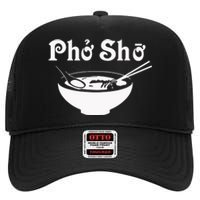 Pho Sho Present Foodie Soup Vietnamese Viet Asian Food Bow High Crown Mesh Back Trucker Hat