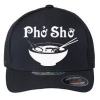 Pho Sho Present Foodie Soup Vietnamese Viet Asian Food Bow Flexfit Unipanel Trucker Cap