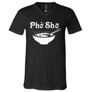 Pho Sho Present Foodie Soup Vietnamese Viet Asian Food Bow V-Neck T-Shirt