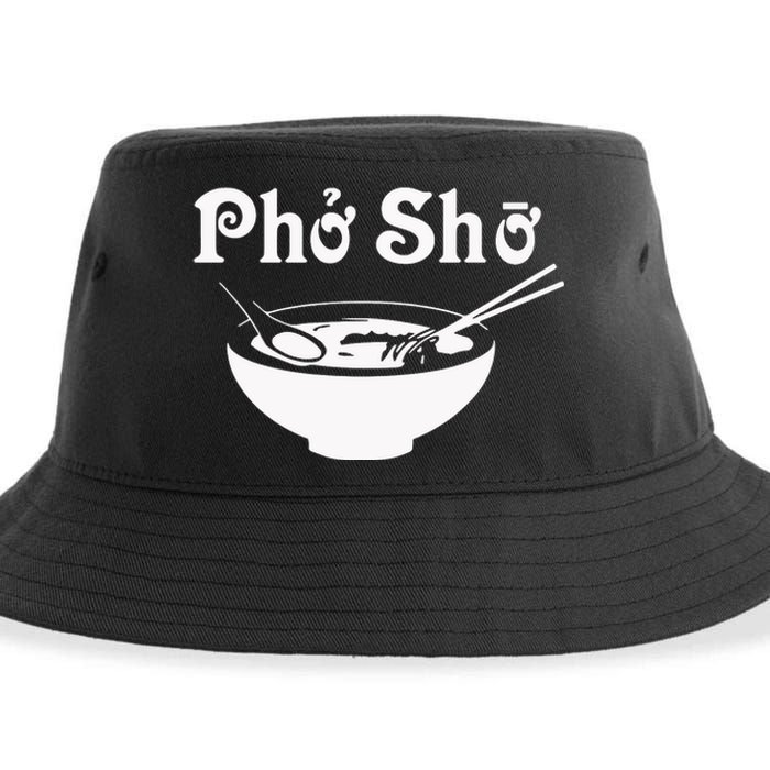 Pho Sho Present Foodie Soup Vietnamese Viet Asian Food Bow Sustainable Bucket Hat