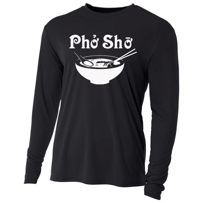 Pho Sho Present Foodie Soup Vietnamese Viet Asian Food Bow Cooling Performance Long Sleeve Crew