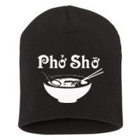 Pho Sho Present Foodie Soup Vietnamese Viet Asian Food Bow Short Acrylic Beanie