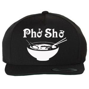 Pho Sho Present Foodie Soup Vietnamese Viet Asian Food Bow Wool Snapback Cap