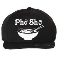 Pho Sho Present Foodie Soup Vietnamese Viet Asian Food Bow Wool Snapback Cap