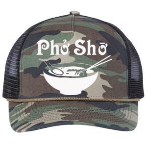 Pho Sho Present Foodie Soup Vietnamese Viet Asian Food Bow Retro Rope Trucker Hat Cap