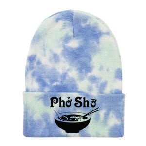 Pho Sho Present Foodie Soup Vietnamese Viet Asian Food Bow Tie Dye 12in Knit Beanie