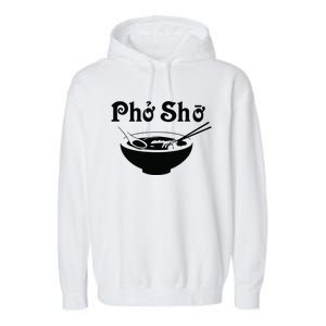 Pho Sho Present Foodie Soup Vietnamese Viet Asian Food Bow Garment-Dyed Fleece Hoodie