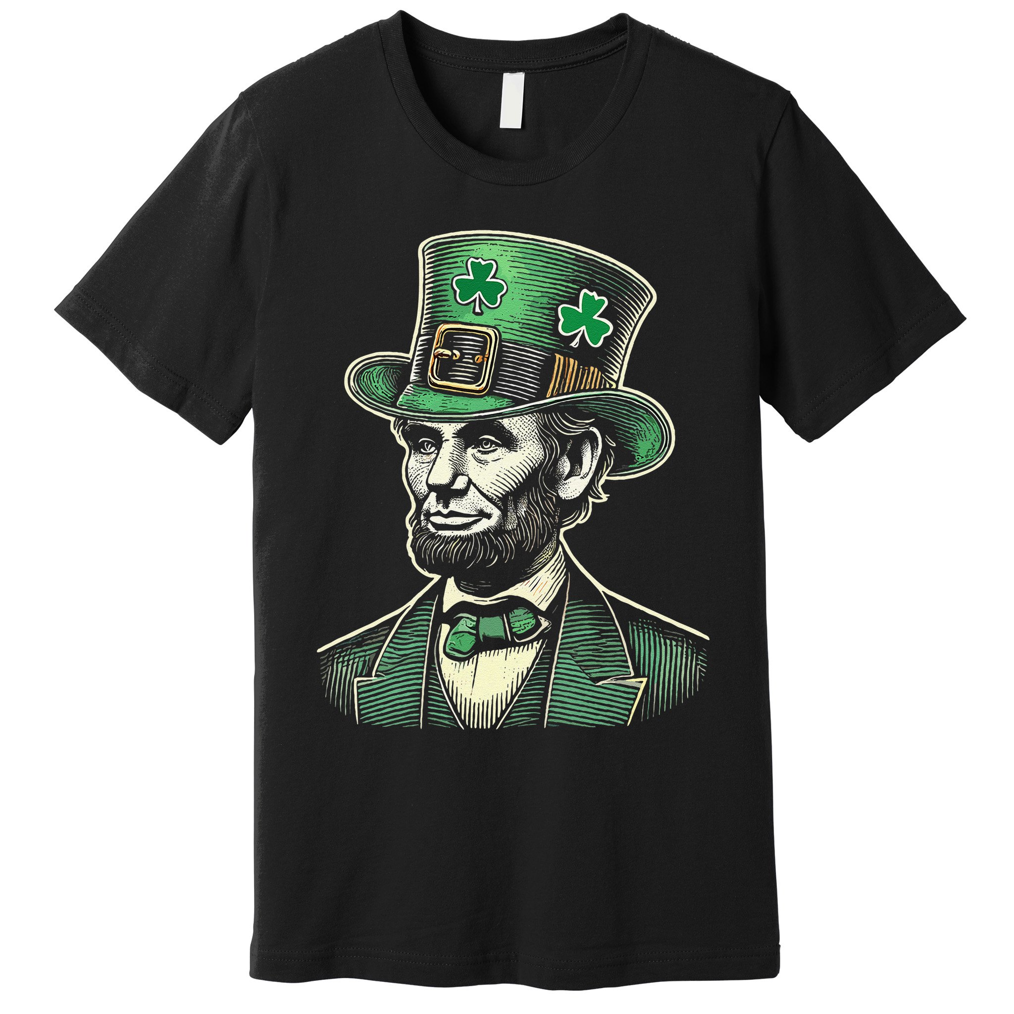 Patriotic St Patricks Day Irish Abraham Lincoln Funny Premium T-Shirt