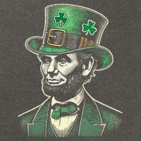 Patriotic St Patricks Day Irish Abraham Lincoln Funny Cotton Canvas Backpack