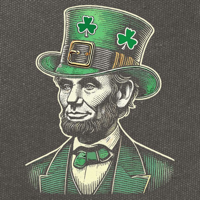 Patriotic St Patricks Day Irish Abraham Lincoln Funny Cotton Canvas Backpack