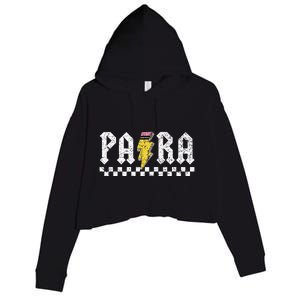 Para Squad Paraprofessional Para Teacher Crop Fleece Hoodie